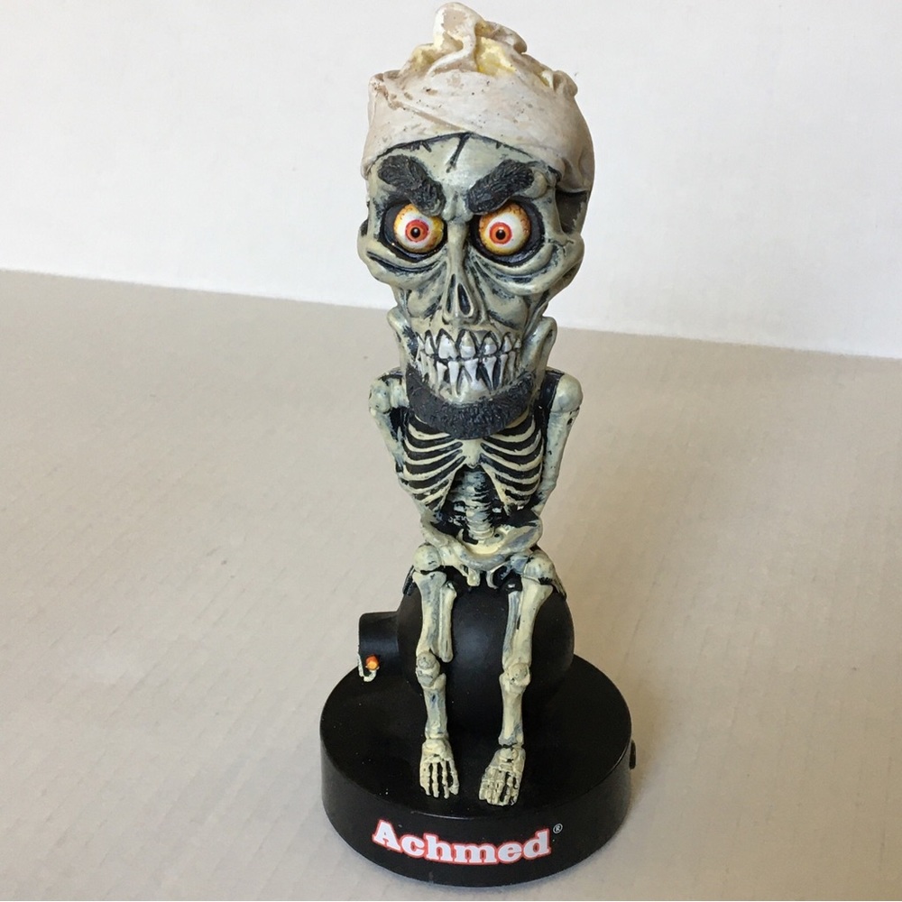 Jeff Dunham Talking Headknocker Achmed Bobblehead 8” Skeleton